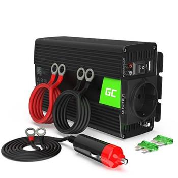 Green Cell Měnič napájení Power Inverter do auta 12V na 230V 300W / 600W Čistý sinus