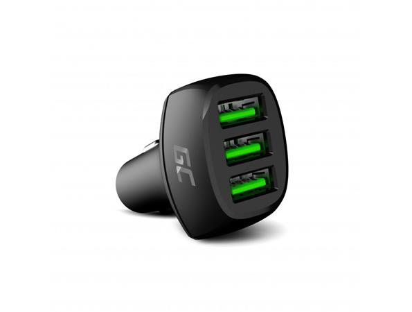 Green Cell PowerRide 54W 3xUSB 18W nabíječka do auta s technologií rychlého nabíjení Ultra Charge