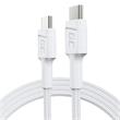 Green Cell PowerStream Cable White USB-C Type C 1,2m with fast charging Power Delivery 60W, Ultra Charge, Quick Charge 3