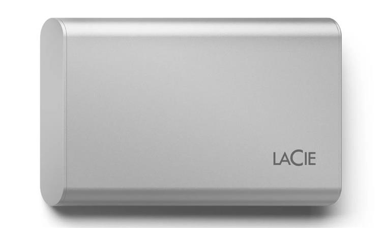 LACIE Portable SSD USB-C 500GB external portable SSD inc rescue service Moon Silver