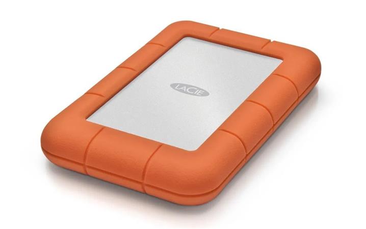 LACIE RUGGED 2TB USB-C USB3.0 Drop crush and rain-resistant for all terrain use orange