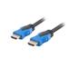 LANBERG HDMI M / M 2.0 kabel 15m 4K, CU, černý