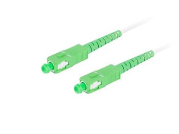 LANBERG optický patch cord SM SC/APC-SC/APC simplex 20m LSZH G657B3 průměr 3mm, barva bílá