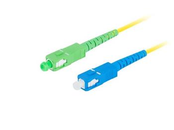LANBERG optický patch cord SM SC/APC-SC/UPC simplex 1m LSZH G657A1 průměr 3mm, barva žlutá
