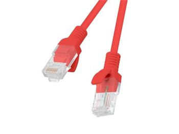 LANBERG Patch kabel CAT.6 UTP 0.5M červený Fluke Passed