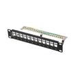 LANBERG PATCH PANEL 12 PORTŮ 1U 10" FTP PRO MODULY KEYSTONE ČERNÝ V2