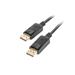 LANBERG připojovací kabel DisplayPort 1.2 M/M, 4K@60Hz, délka 1,8m, černý, se západkou, zlacené konektory