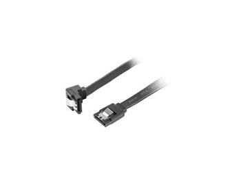 LANBERG SATA III datový kabel (6GB/S) F / F 30cm, úhlový, kovová západka, černý