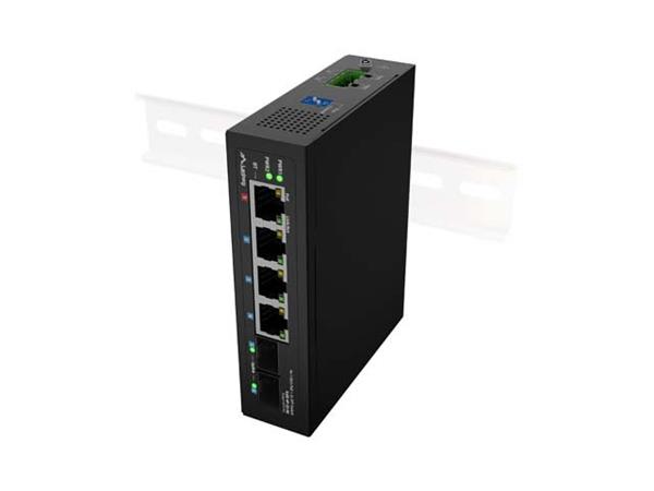 LANBERG SWITCH ILGE-4P-2S-90 LEHKÝ PRŮMYSLOVÝ POE 1XBT 3XAT 2XSFP DIN GIGABITOVÝ ETHERNET