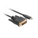 Lanberg USB-C(M)->DVI-D(24+1)(M) kabel 3m černá