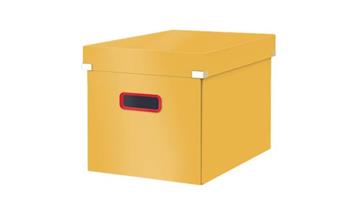 LEITZ Čtvercová krabice Click&Store COSY, velikost L (A4), teplá žlutá