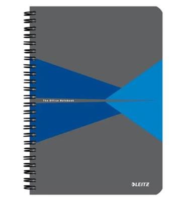Leitz zápisník Office A5 čtverečkovaný, drátěná vazba, PP desky