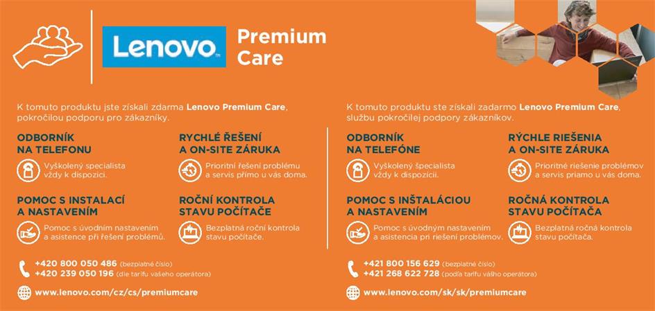 Lenovo rozšíření záruky Lenovo CONS Entry NTB PREMIUM CARE 2r on-site NBD (z 2r carry-in)