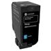 Lexmark CS720, CS725, CX725 Cyan Return Programme Toner Cartridge - 3 000 stran