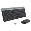 Logitech klávesnice s myší Wireless Combo Slim MK470 CZ/SK - šedá