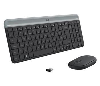 Logitech klávesnice s myší Wireless Combo Slim MK470 US - grafit