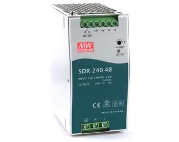 MEAN WELL SDR-240-48 Spínaný zdroj na DIN lištu, 240W, 48V