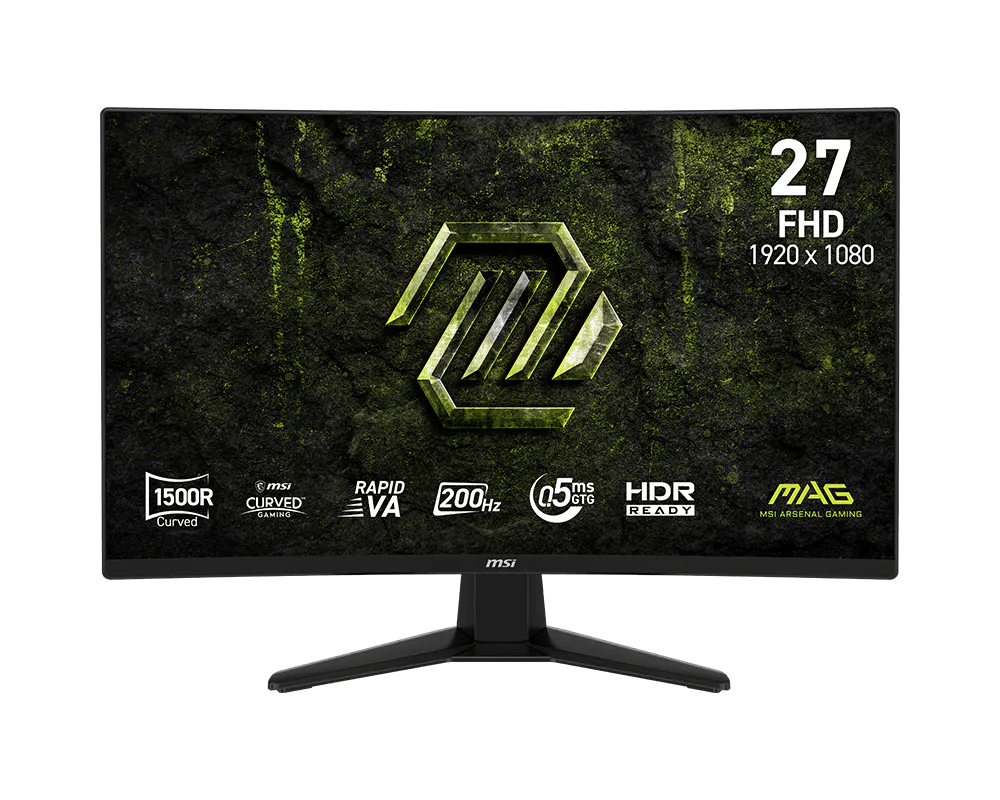 MSI Gaming monitor MAG 274CF E20 27" Rapid VA zakřivený/FHD/200Hz/0,5ms/2xHDMI/DP/černá
