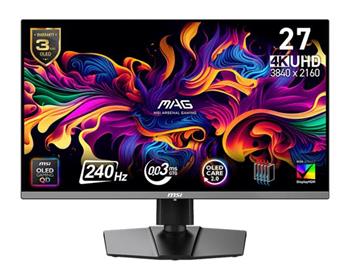 MSI MAG 272UP QD-OLED X24 Gaming monitor 26,5" QD-OLED/UHD/240Hz/0,03ms/2xHDMI/D
