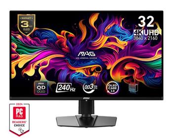 MSI MAG 321UPX QD-OLED gaming monitor 31,5" QD-OLED/UHD/240Hz/0,03ms/2xHDMI/DP/U
