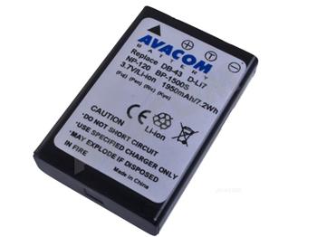 Náhradní baterie AVACOM Fujifilm NP-120, Pentax D-L17, Ricoh DB-43 Li-Ion 3.7V 1950mAh 7.2Wh