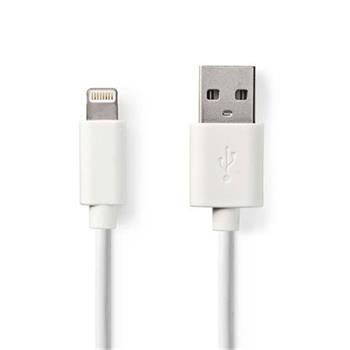 Nedis CCGB39300WT10 - Synchronizační a nabíjecí kabel | Apple Lightning - USB A Zástrčka | 1 m | Bílá barva