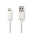 Nedis CCGB39300WT10 - Synchronizační a nabíjecí kabel | Apple Lightning - USB A Zástrčka | 1 m | Bílá barva