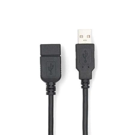 Nedis CCGL60010BK10 - USB Kabel | USB 2.0 | USB-A Zástrčka | USB-A Zásuvka | 1.00 m | Černá