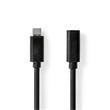 Nedis CCGL64010BK20 - USB 3.2 Gen 1 Kabel | USB-C Zástrčka - USB-C Zásuvka | 2 m | Černá