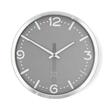 Nedis CLWA7226SS - Nástěnné hodiny | Průměr: 300 mm | Hliník | Rádiem řízený čas | Tichý pohyb | Kov / Šedá