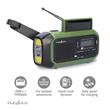 Nedis RDDBCR2000GN - Nouzové Radio | DAB+ / FM | Napájení z baterie/Napájení z USB/Ruční klika / Solar Powered | Budík