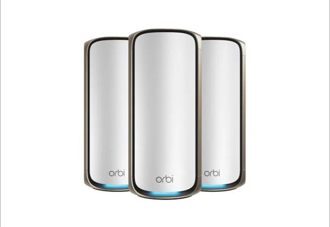 Netgear Orbi 970 Series Quad-Band WiFi 7 Mesh 3-pack (1 router + 2 satellites)