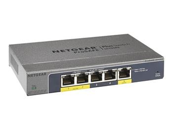 Netgear PLUS SWITCH, 5xGbE powering only via PoE switch (mngt. via PC utility-monitoring also via WEB)