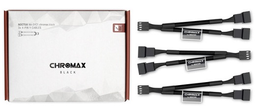 Noctua NA-SYC1.black, 3x, 4-pin ventilátor, černá