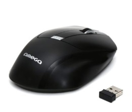 OMEGA MOUSE WIRELESS 1000/1200/1600 DPI BLACK