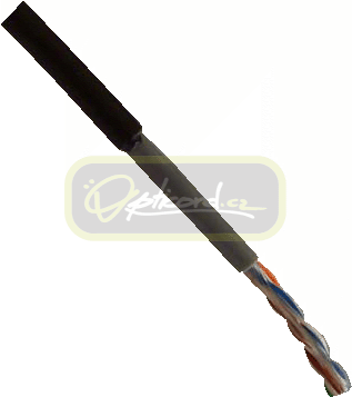 OPTIX FTP kabel (drát) Cat5e Outdoor černý -40 - 70°C, bal.1000m Double Jacket