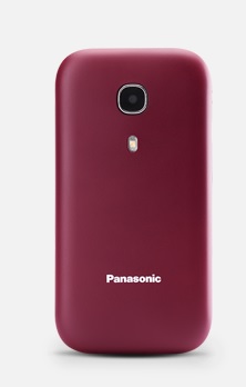 Panasonic KX-TU400EXR mobilní telefon pro seniory - barevný displej 2,4", fotoaparát, véčko, červený