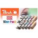 PEACH kompatibilní cartridge Canon PGI-525/CLI-526 Combi pack (10) 8x10ml, 2xBlack, 2xCyan, 2xMagenta, 2xYellow,2xBlack 2x19ml