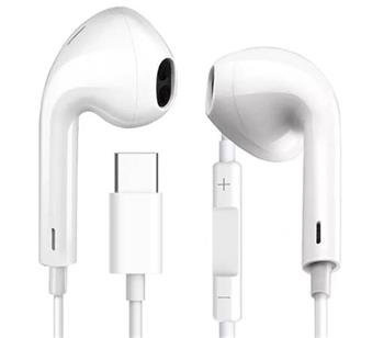 PLATINET FIESTA EARPHONES WITH MIC USB-C WHITE