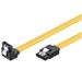 PremiumCord 0,5m SATA 3.0 datový kabel 1.5GBs / 3GBs / 6GBs, kov.západka, 90°