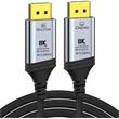 PremiumCord 8K Optický DisplayPort 1.4 přípojný kabel M/M, zlacené zastříknuté konektory, 20m