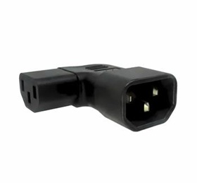 PremiumCord Adaptér úhlový na stranu IEC C13 female na IEC C14 male, napětí 230V, max.proud 10A