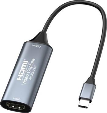 PremiumCord HDMI capture/grabber pro záznam Video/Audio signálu do počítače s konektorem USB3.0 typ C