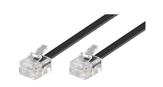 PremiumCord Kabel PremiumCord kabel telefonní rovný 6P4C plug - 6P4C plug 10m - černý