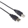 PremiumCord Kabel USB 2.0, A-B 5m, barva černá