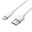 PremiumCord Kabel USB 3.1 C/M - USB 2.0 A/M, rychlé nabíjení proudem 3A, 1m - bílý