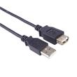 PremiumCord USB 2.0 kabel prodlužovací, A-A, 5m černá