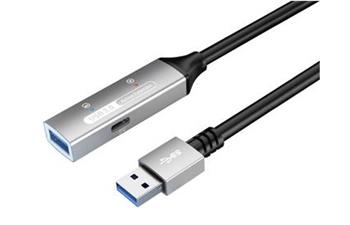 PremiumCord USB 3.2 repeater a prodlužovací kabel Male-Female, 5Gbps Aluminium 10m