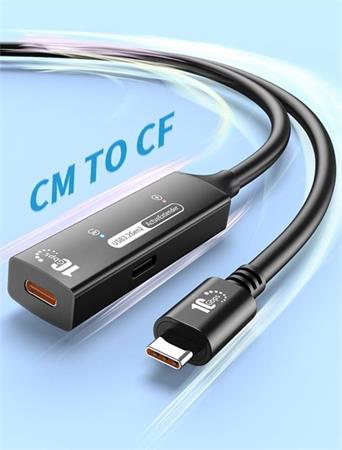 PremiumCord USB-C 3.2 Gen 2 repeater a prodlužovací kabel Male-Female, 10Gbps Aluminium 10m