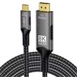 PremiumCord USB-C na HDMI kabel 2m rozlišení obrazu 8K@60Hz,4K@144Hz Aluminium